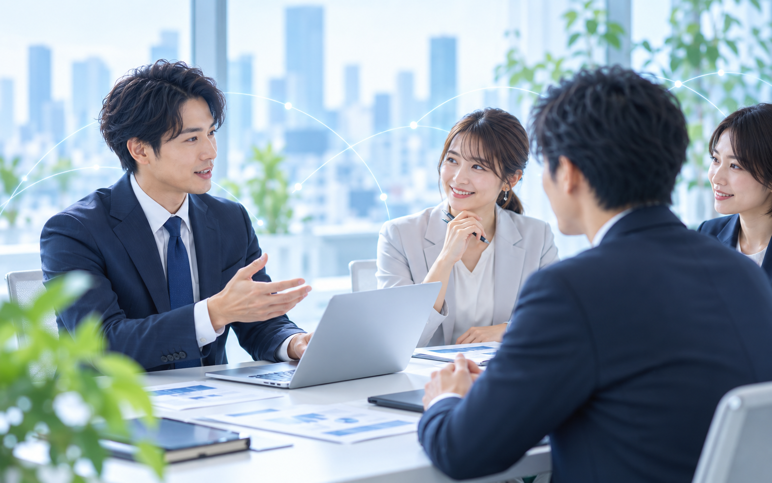 法人向けの営業活動・商談をイメージしたビジネスシーン